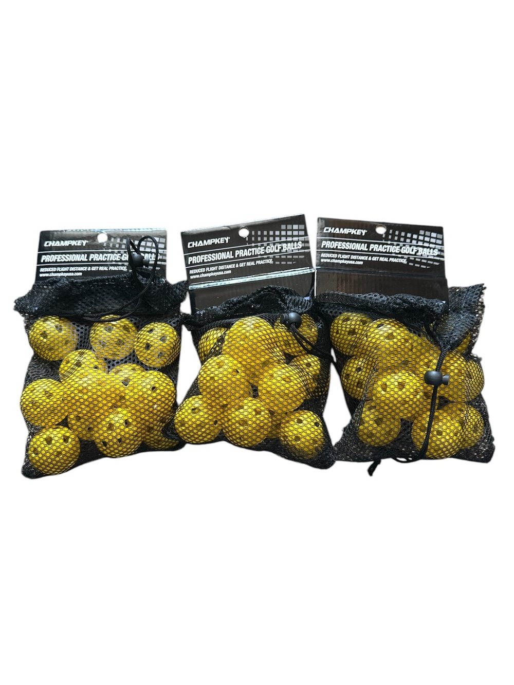 Champkey Yellow Professional Practice Golf Balls - 3 packs of 12 NEW